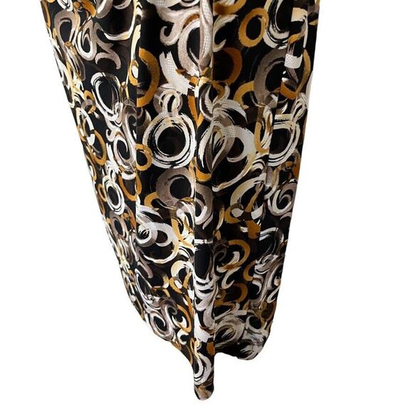 Connected Apparel Petite Womens Brown Black Jersey Knit Print Stretch Dress 6P - Picture 10 of 16